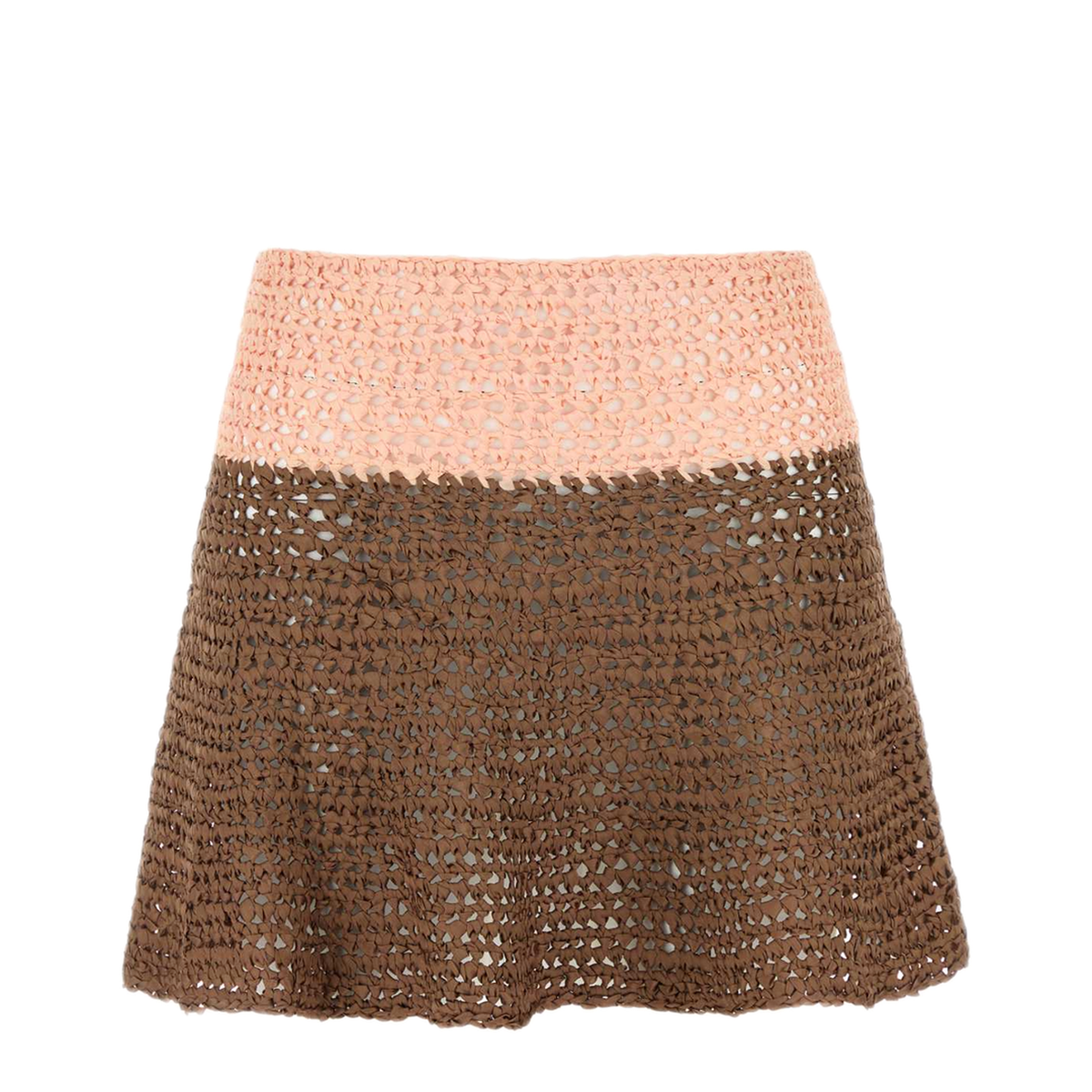 MAYFEYR - Loewe - Two Tone Crochet Mini Skirt - S616Y1LK04BEIGEBROWN