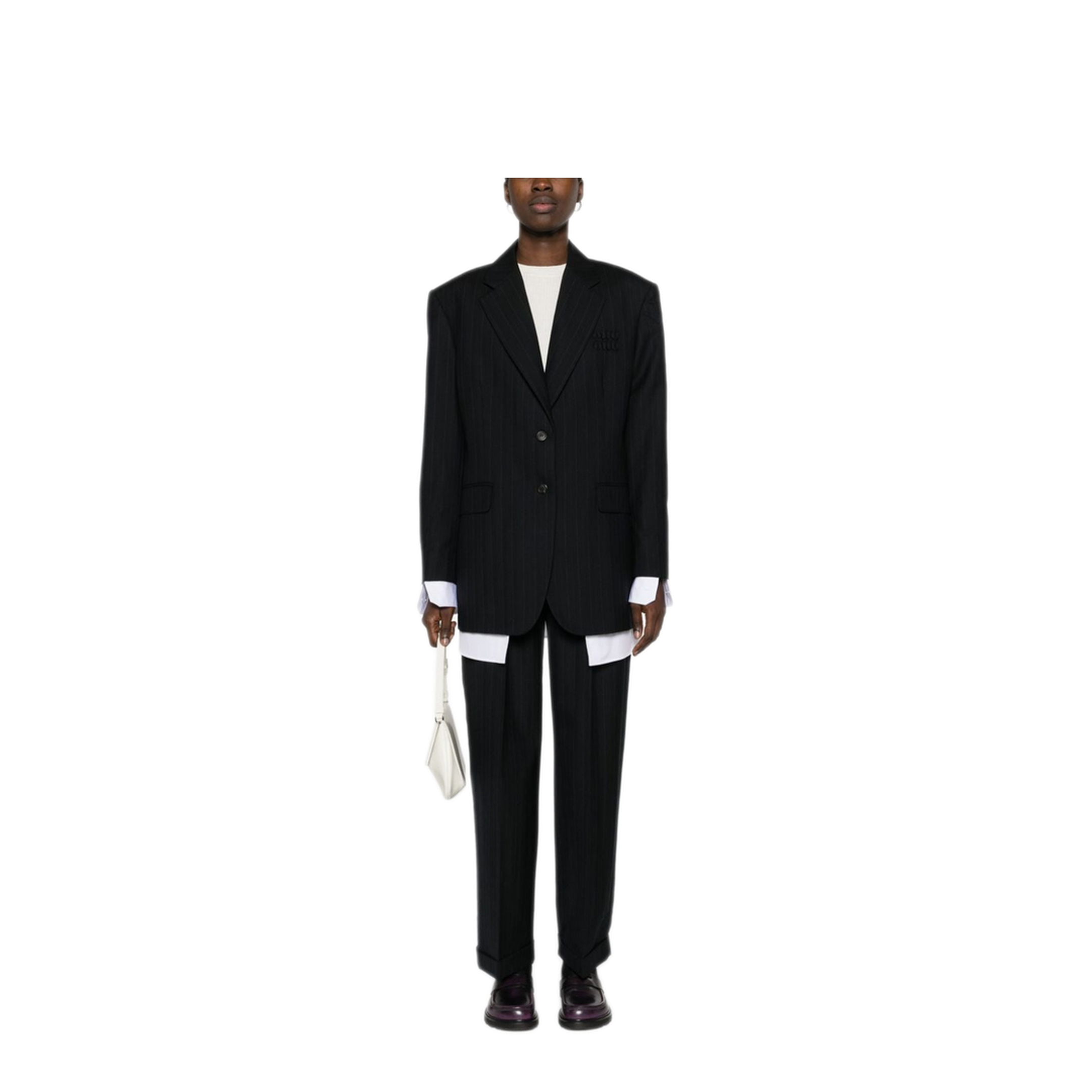 MAYFEYR - Miu Miu - High-Waisted Pinstripe Tailored Trousers - MP1748SOOO13SHF0008