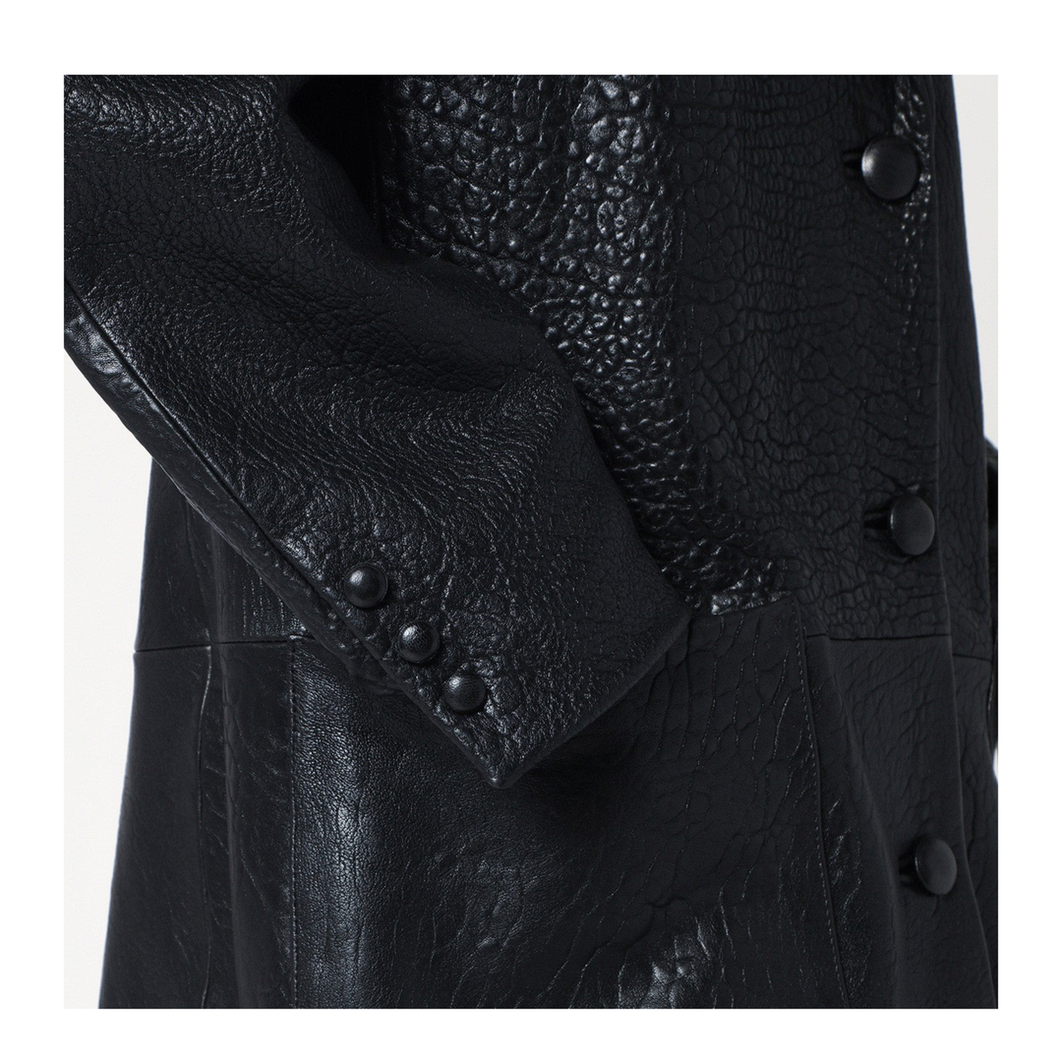 MAYFEYR - Cassell - Single Breasted Black Leather Coat - 001LENZ-999