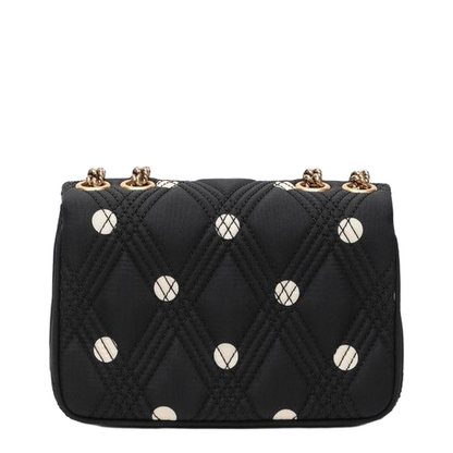 Black Quiltie 67 Bag with Ivory Polka Dots