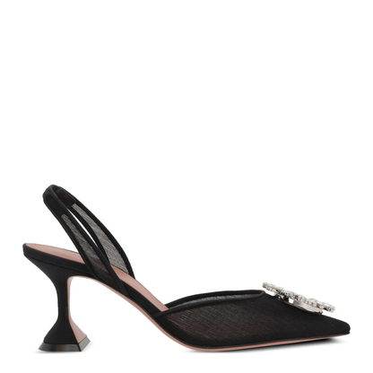 MAYFEYR - Amina Muaddi - With Heel - BEGUMMESHSLING70BLACK