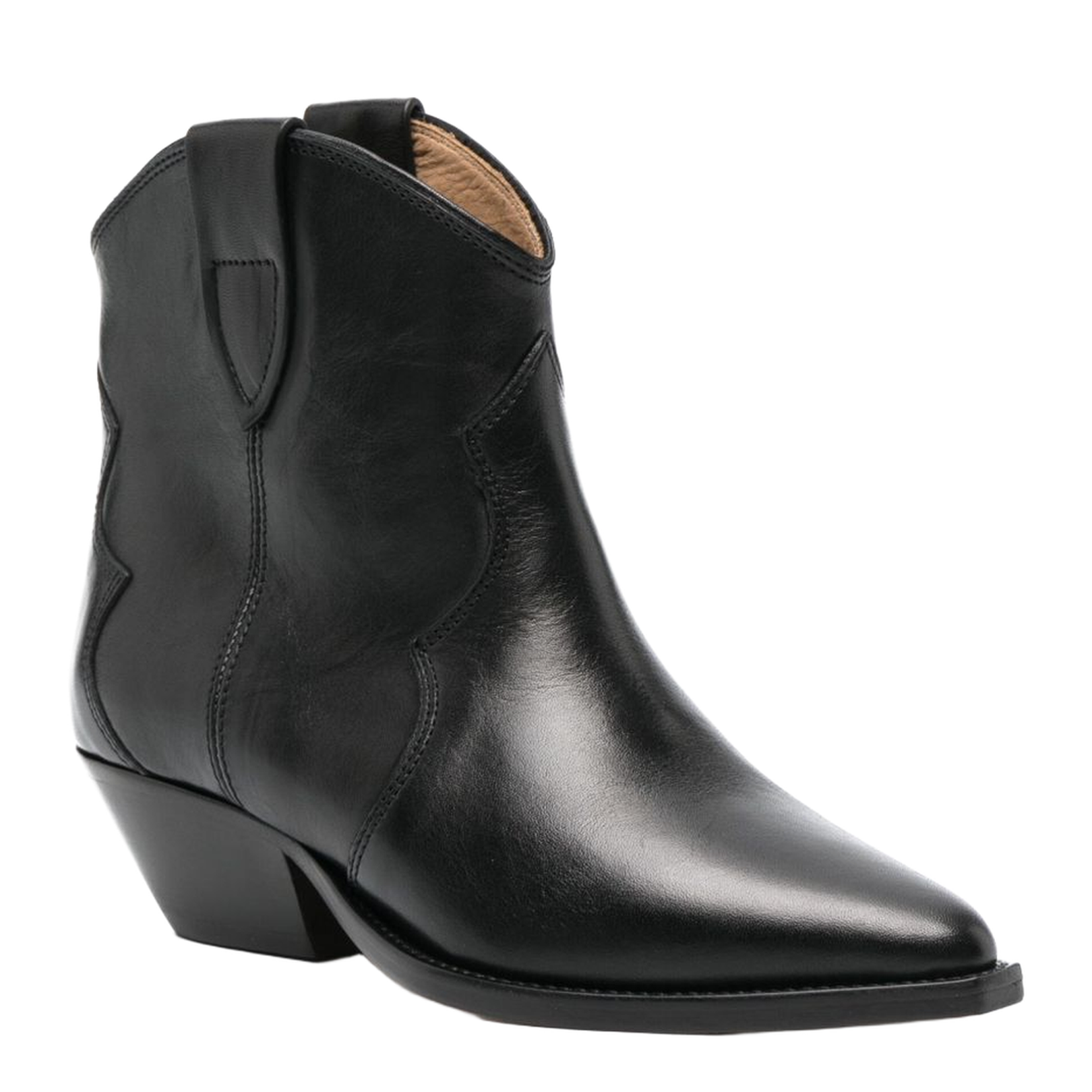 Calf Leather Low Boots Black