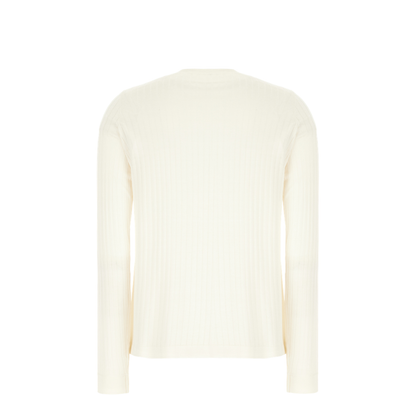 Ribbed Crew Neck Top with Long Sleeves