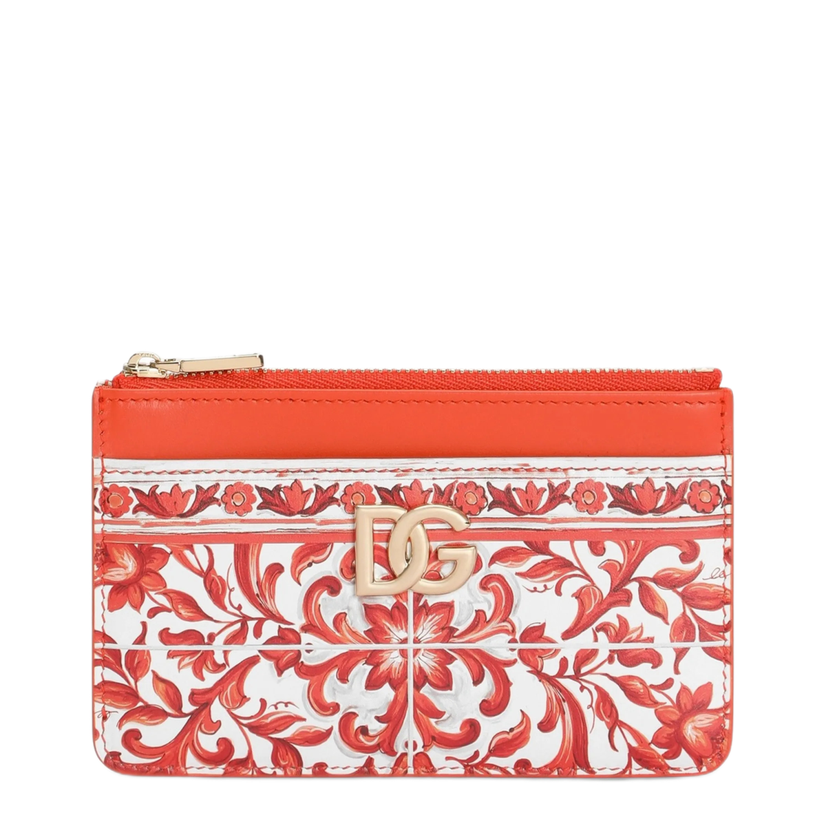 Majolica Print Calfskin Card Holder