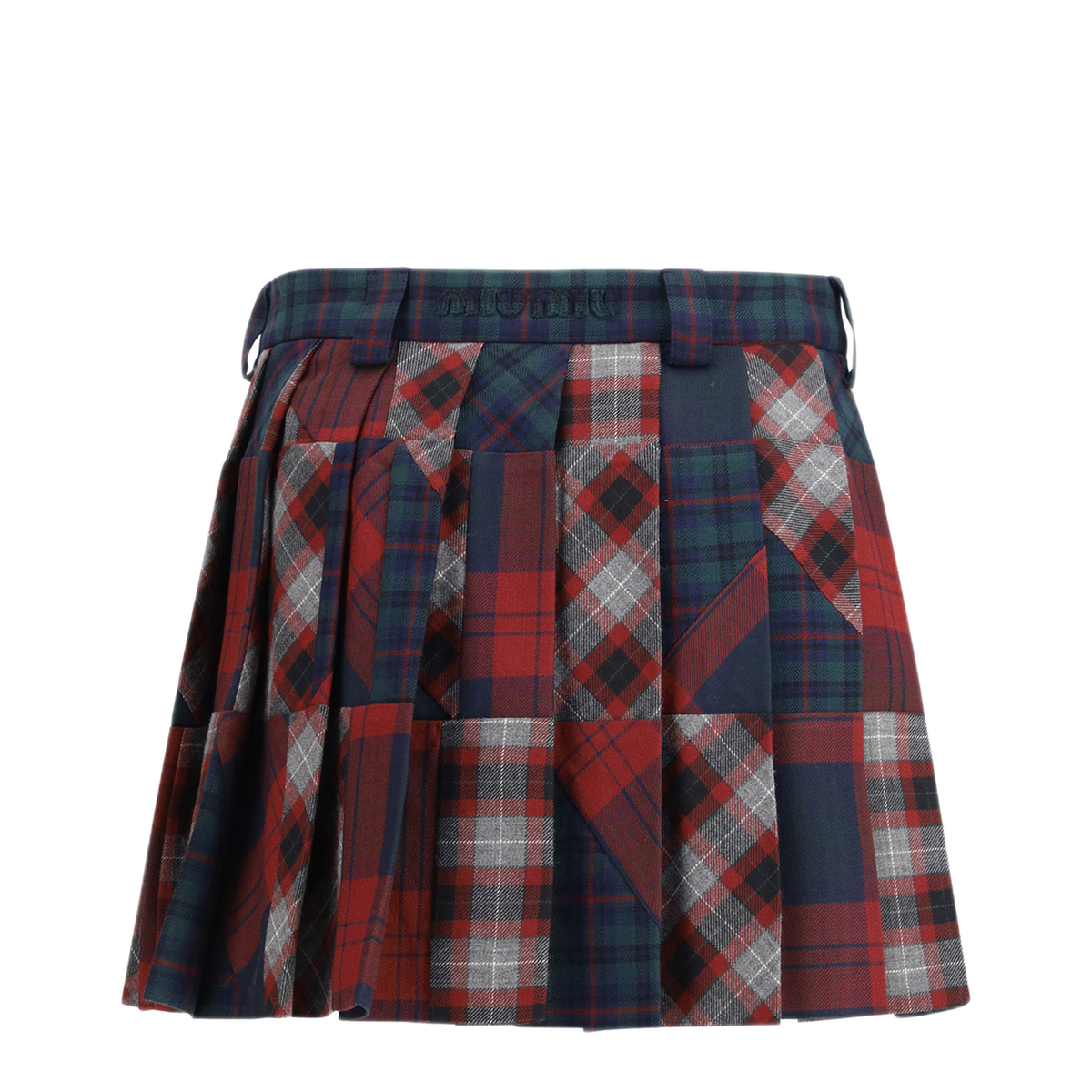 MAYFEYR - Miu Miu - Pleated Patchwork Tartan Mini Skirt - MG2598SOOO18JLF0055