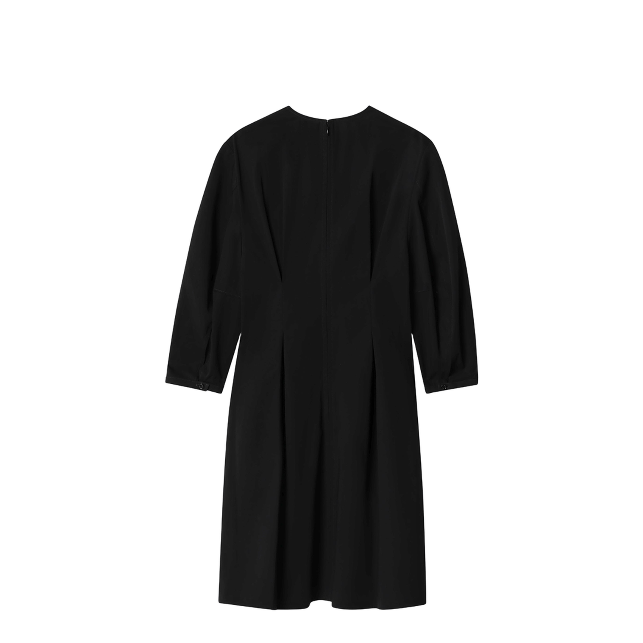 MAYFEYR - Toteme - Cotton Dress With Balloon Sleeves In Black - 262-WRD0336FB0490001