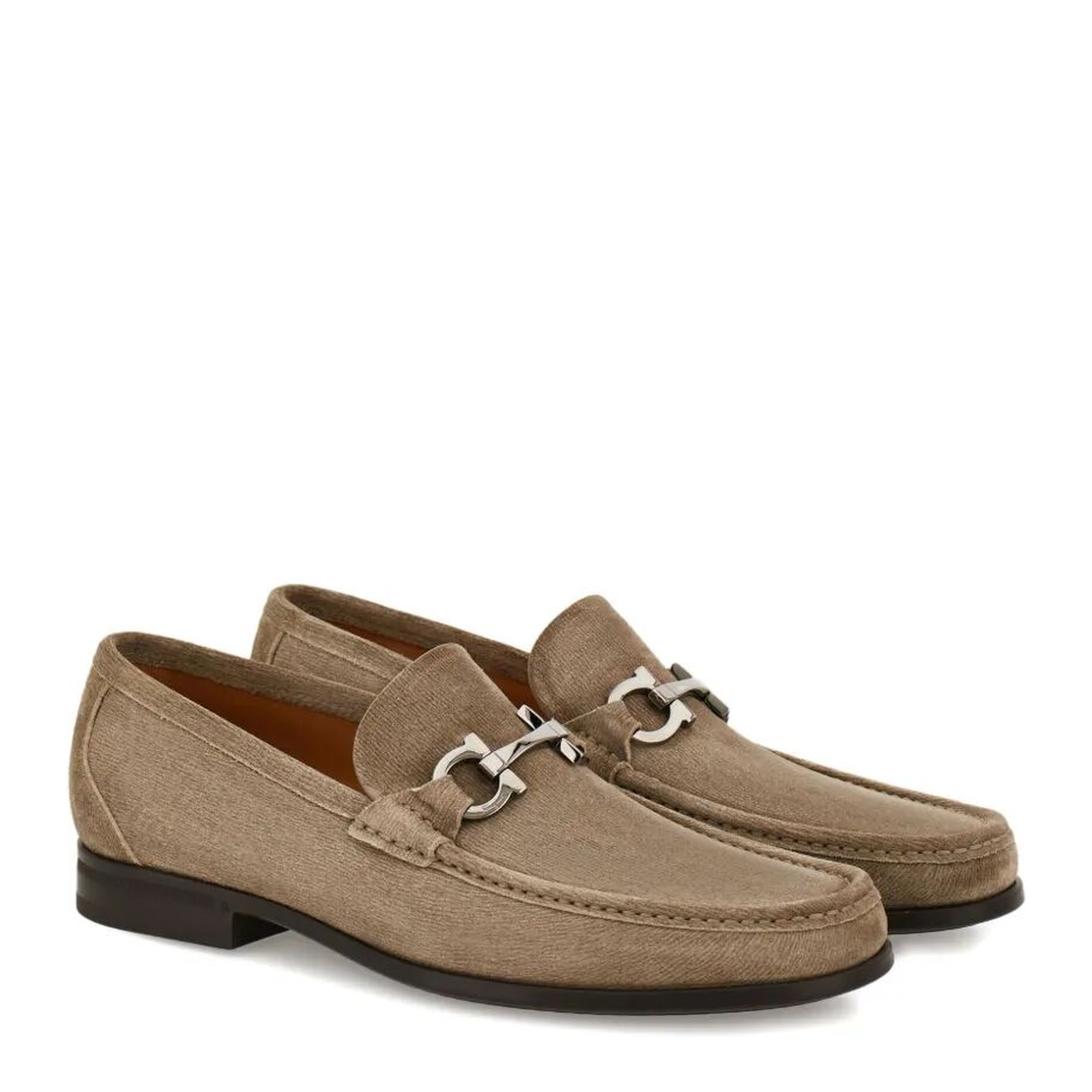 MAYFEYR - Ferragamo - Suede Loafers With Gancini Buckle - 0294570789601SAFARI