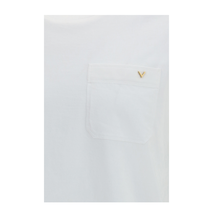 MAYFEYR - Valentino - Cotton T-Shirt With Vgold - 8V0MG10VBGR