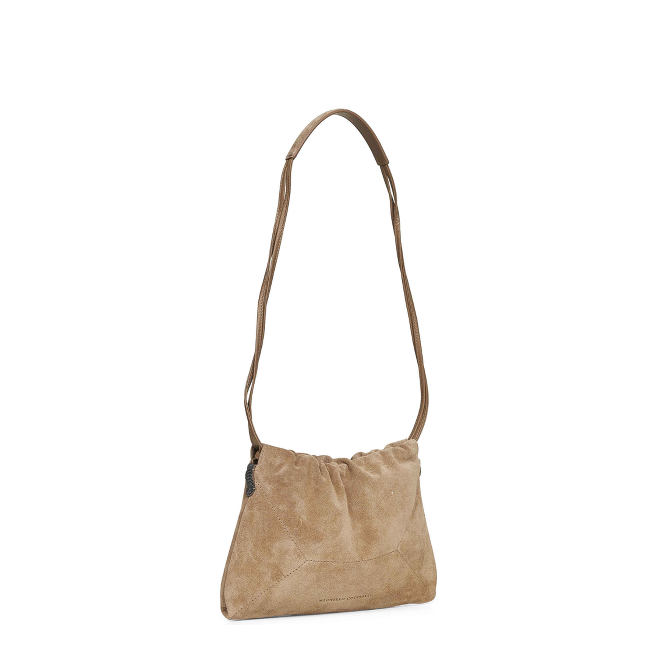 Duo Pouch Shoulder Bag in Suede