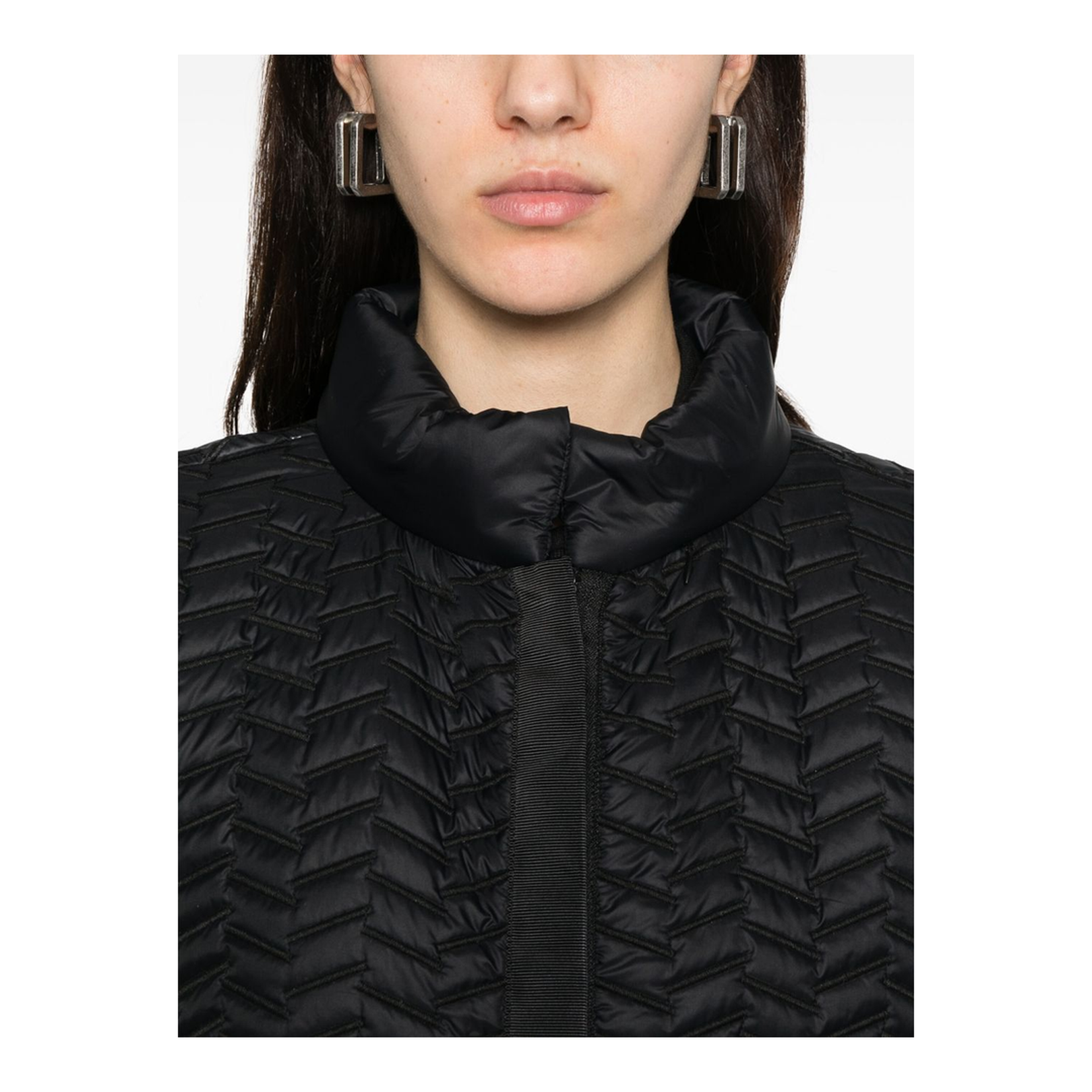 Black Front Two-Way Zip Jacket