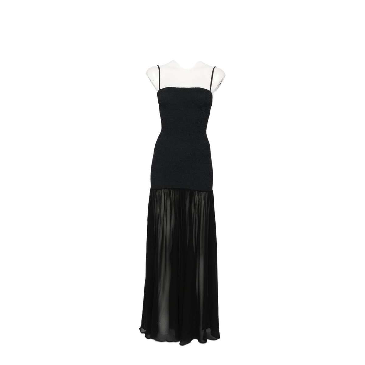 MAYFEYR - Hunza - Black Crinkled Sheer Skirt - DHYBRIDCRGBLACK