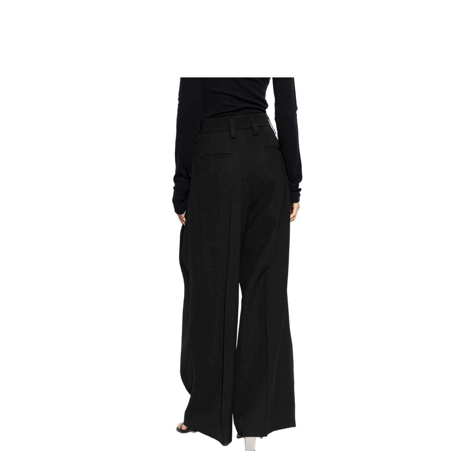 Silk Pleated Pants