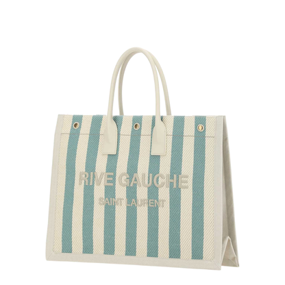 Striped Canvas Rive Gauche Tote Bag