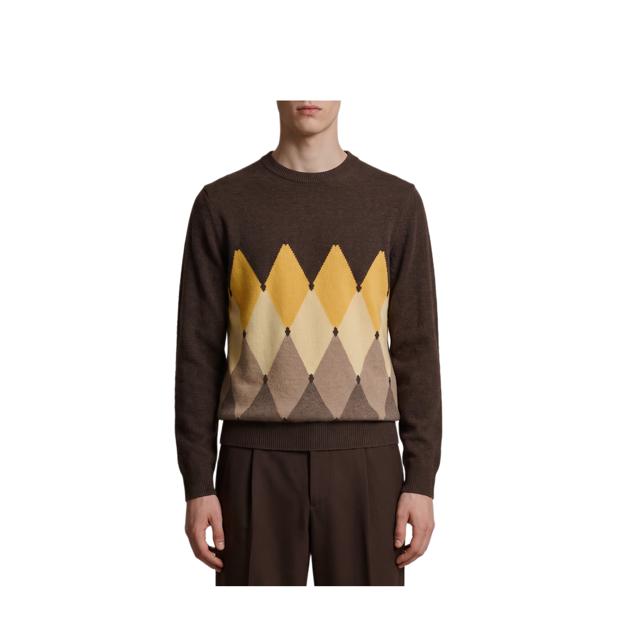 MAYFEYR - BALLANTYNE - Cashmere Crewneck Diamond Sweater - B2P0007K0A894549
