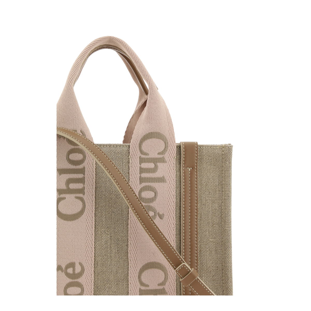 Woody Small Linen Tote - Blushy Beige