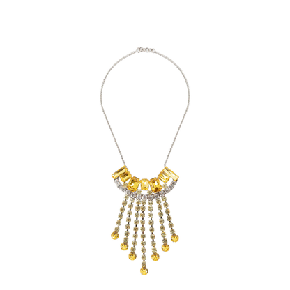 MAYFEYR - Dries Van Noten - Statement Brass Necklace With Strass Charms - 0182720063214