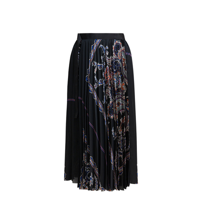 MAYFEYR - Sacai - Pleated Skirt With Paisley Print - 25-08139001