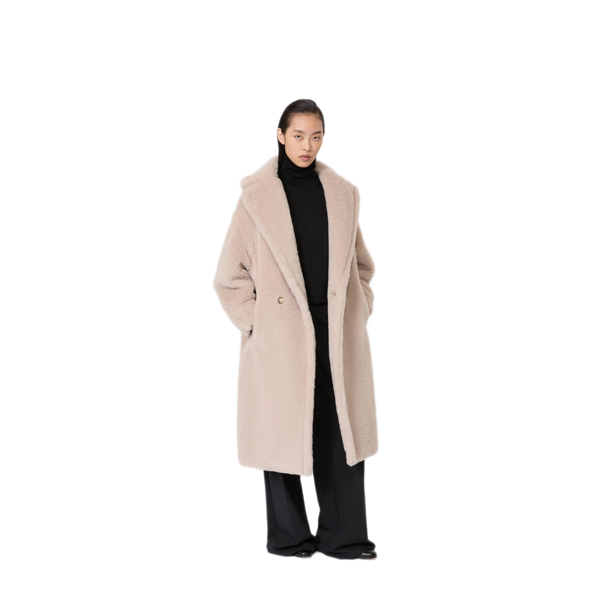 Coat In Alpaca And Wool