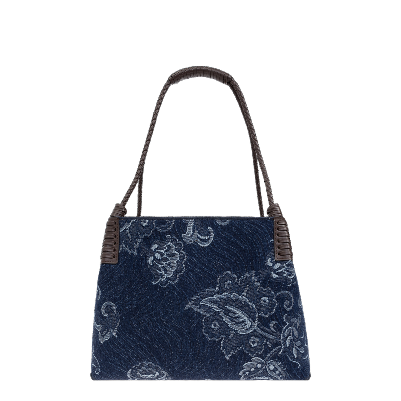 Small Libra Tote Bag in Jacquard Denim