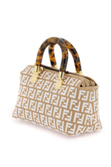 By The Way Mini Raffia Boston Bag, Gold Hardware