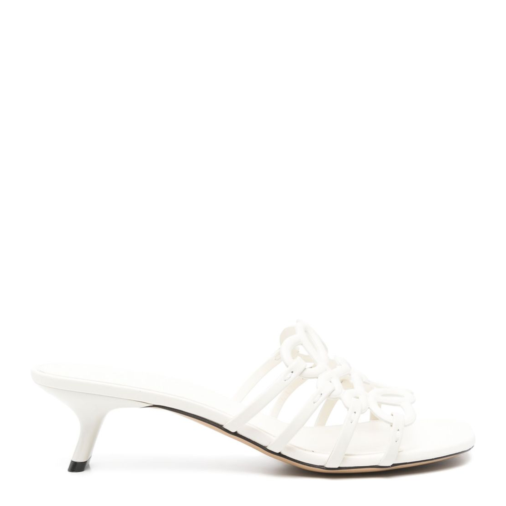 Petal Anagram Leather Sandals