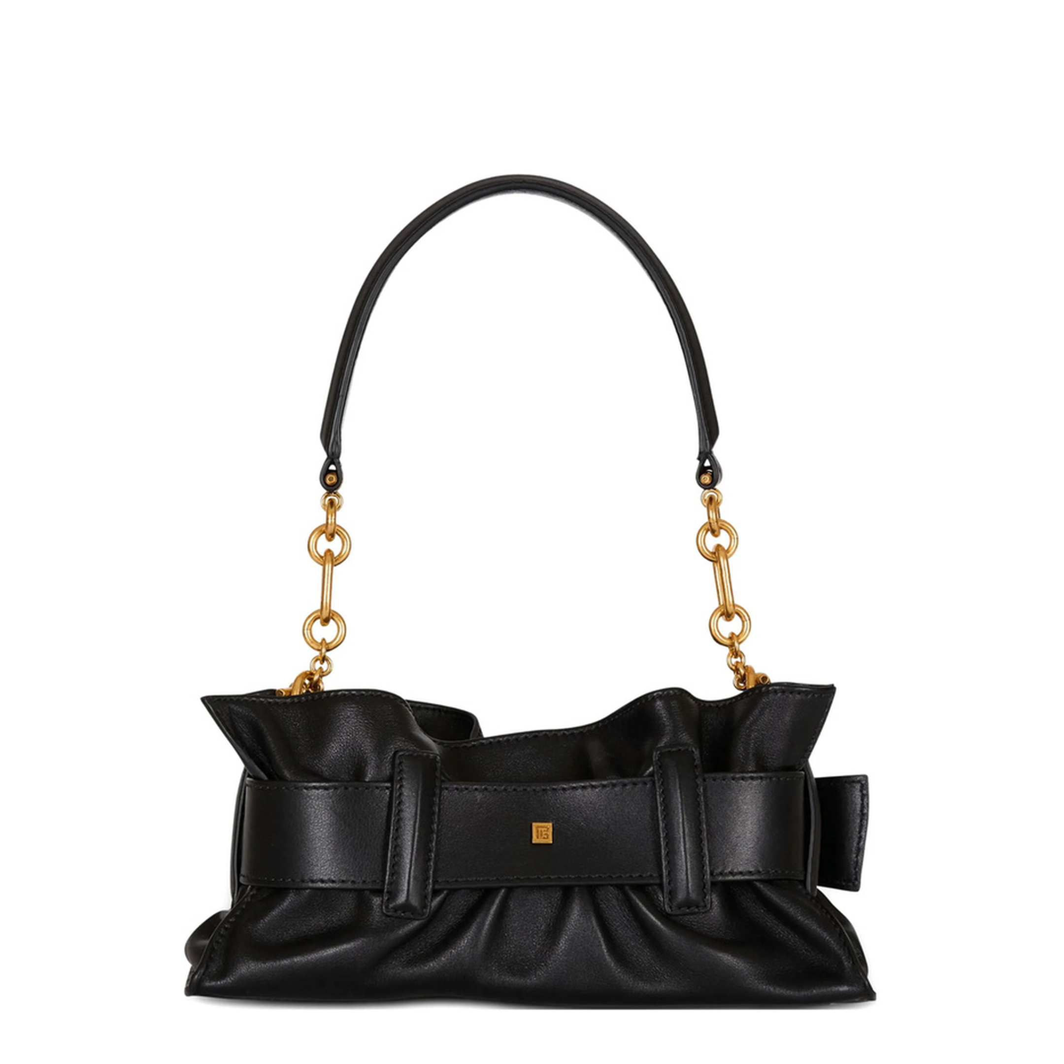 Shoulder Bag Leather Black