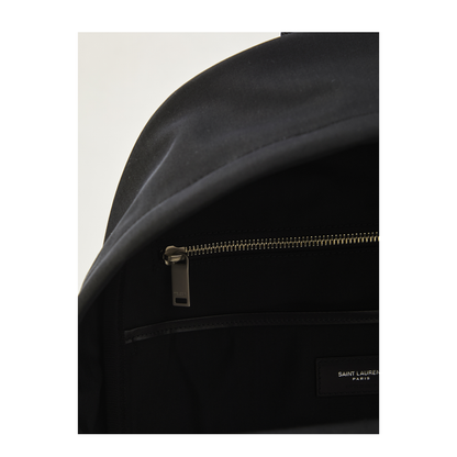 City Canvas, Nylon And Leather Backpack - Black