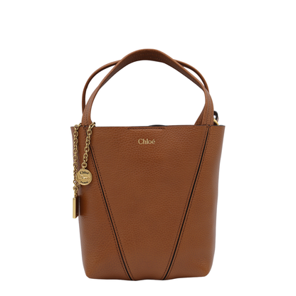 Small Spin Tote Bag in Grained Leather