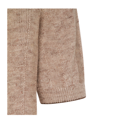 Ribbed Button Polo Shirt Brown