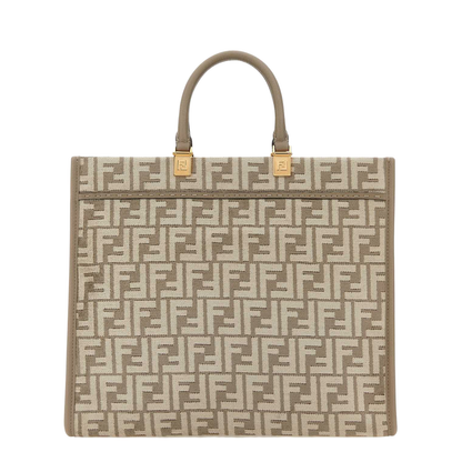Sunshine Medium Canvas Shopper Bags - Beige