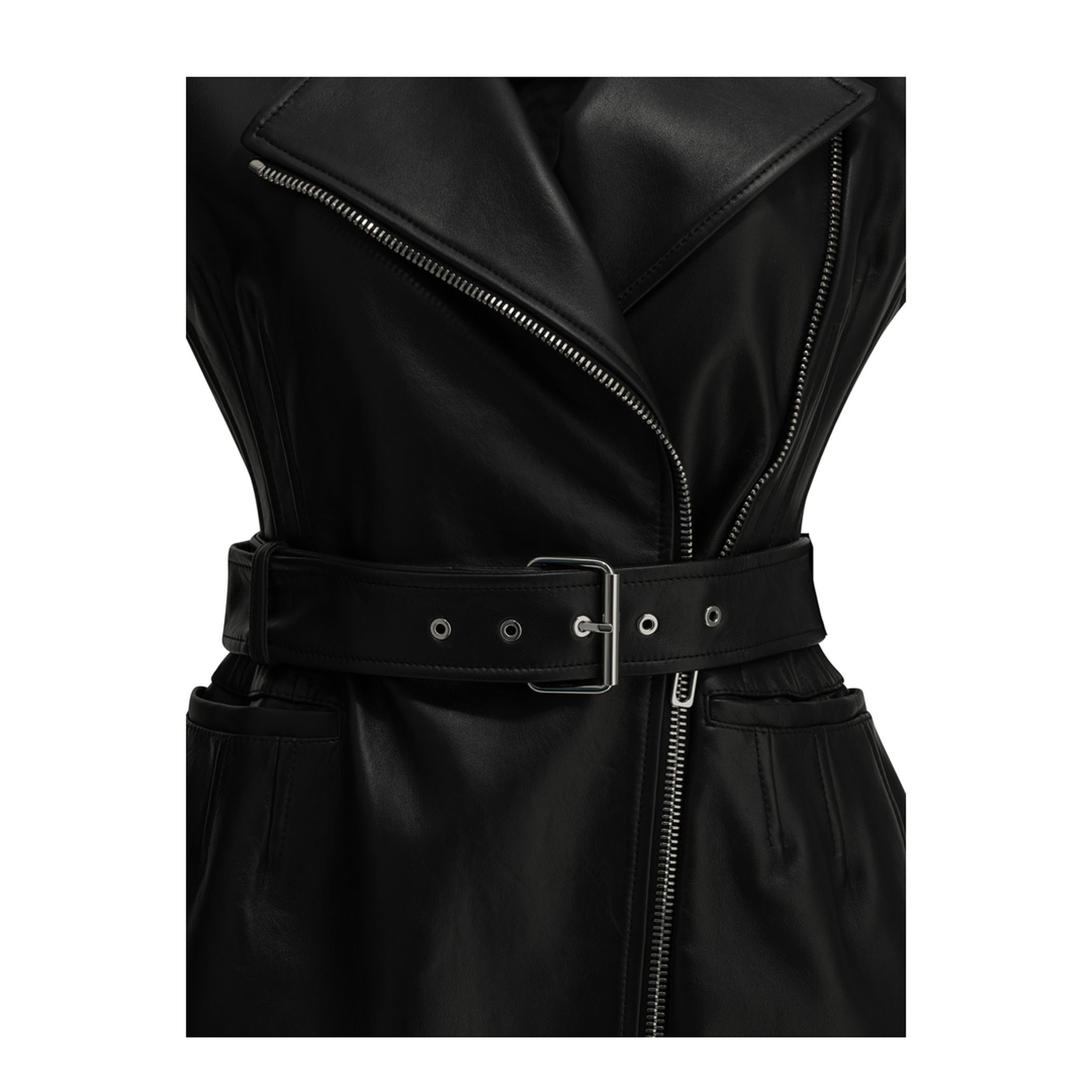 MAYFEYR -  - Sleeveless Leather Jacket - 2622446031600SPXFAVELLA002