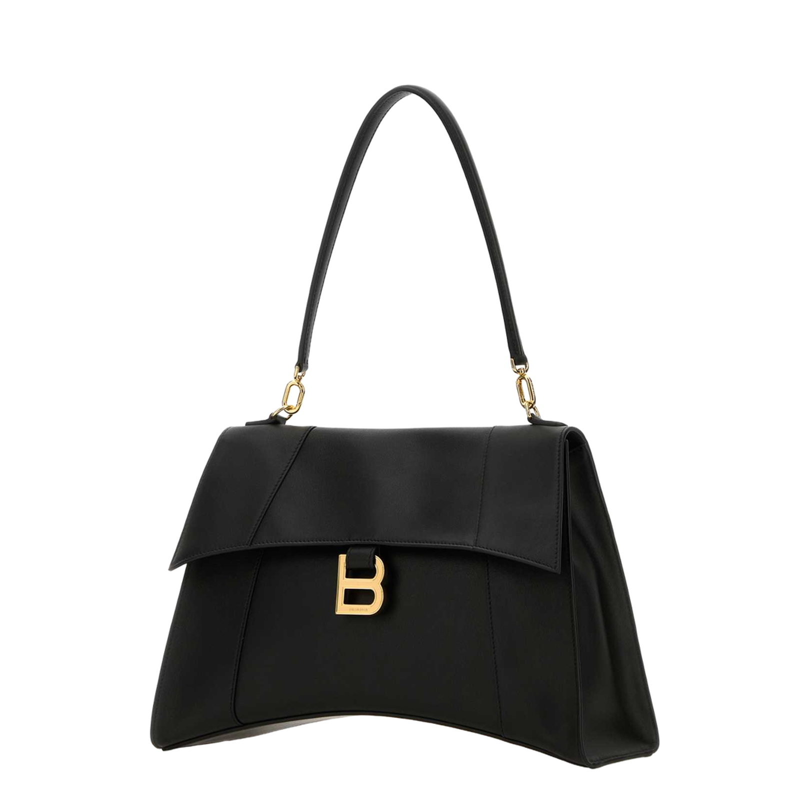 Medium Hourglass Soft Leather Shoulder Bag