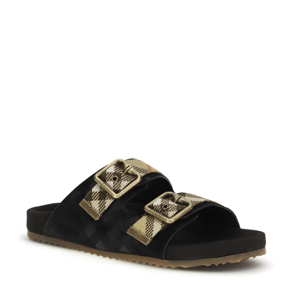 MAYFEYR - Burberry - Urchin Suede Check Sandals - 8118615