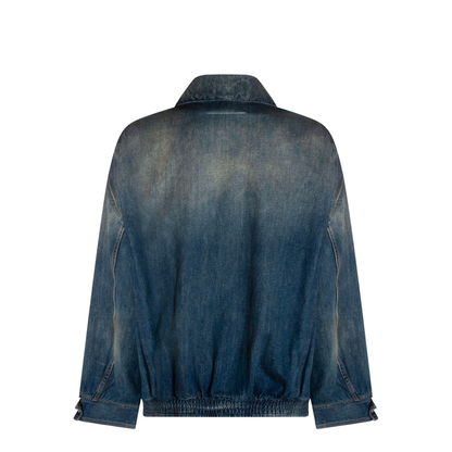 Blue Denim Jacket With Flap Pockets