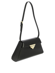 Leather Shoulder Bag, Gold Hardware