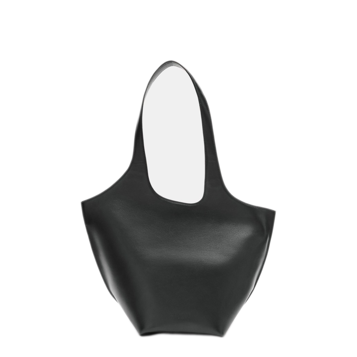 La Scoop Medium Calf Leather Tote - Black