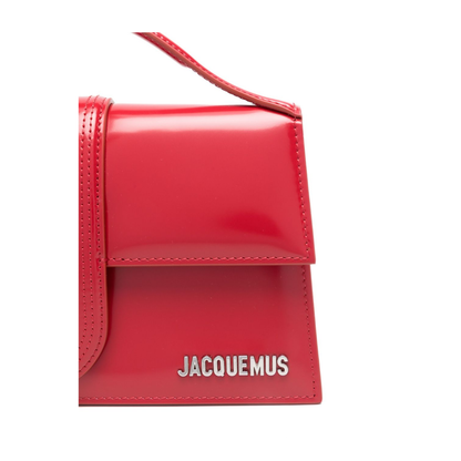 The Large Bambino Leather Top-Handle Bag - Rosso