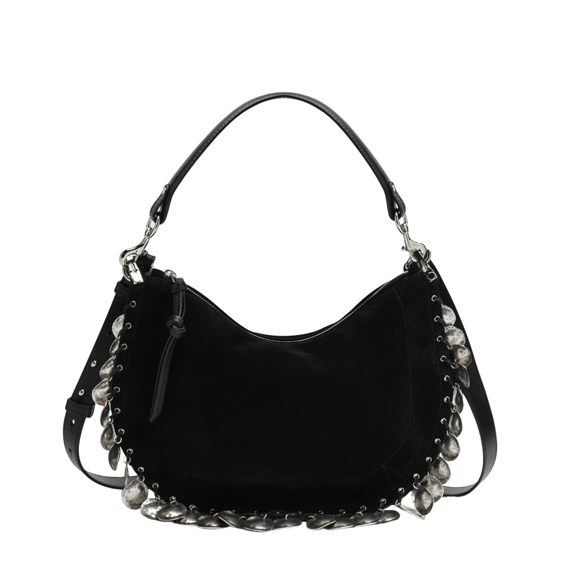 MAYFEYR - Isabel Marant - Oskan Soft Zipped Bag In Black Suede With Medals - BF0066FHD2C16MBKSI