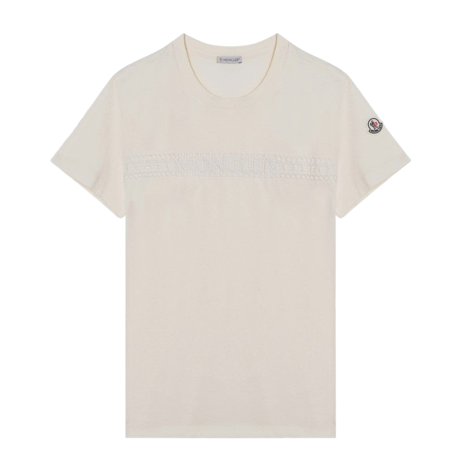Ivory Cotton T-Shirt with Logo