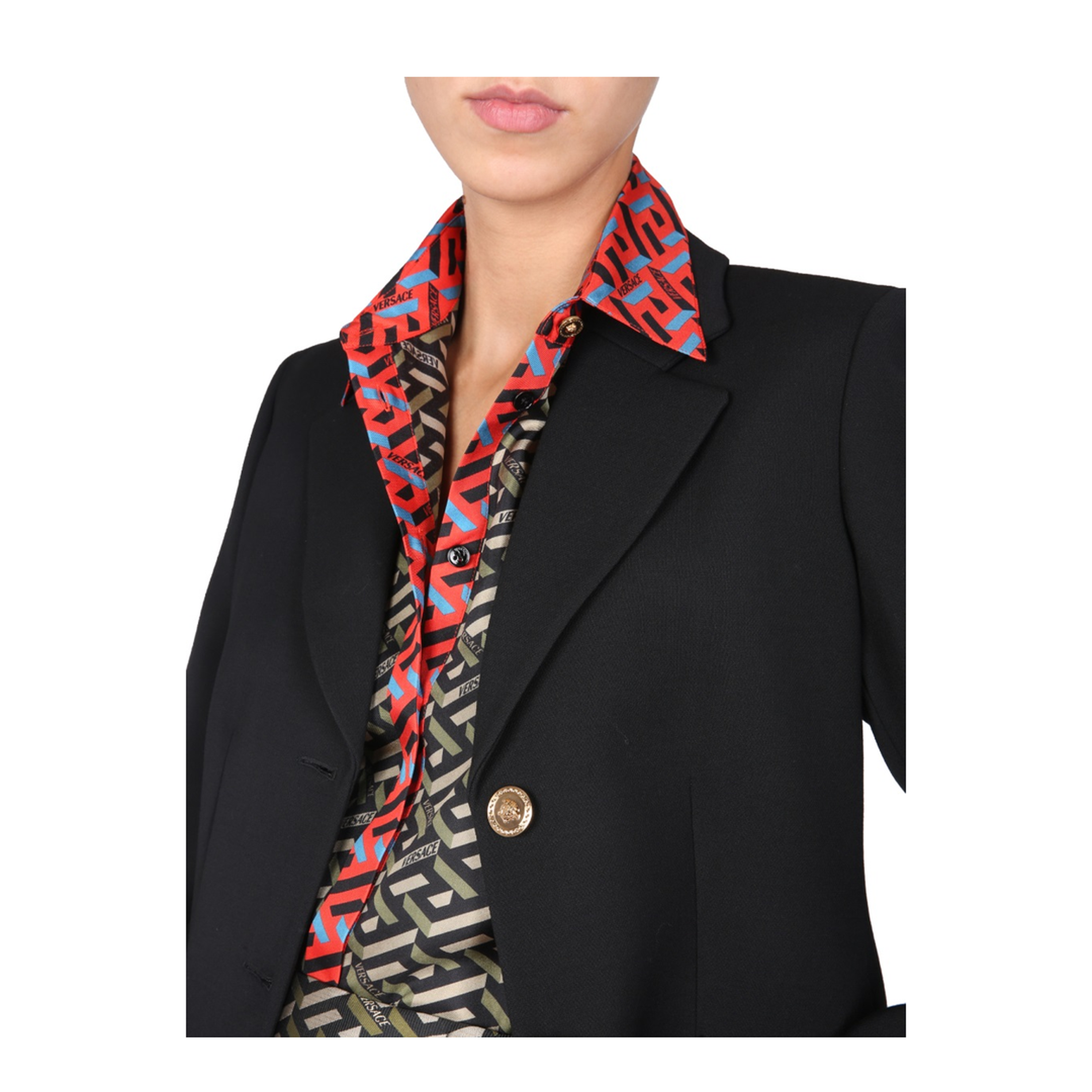 Jacket With Medusa Button