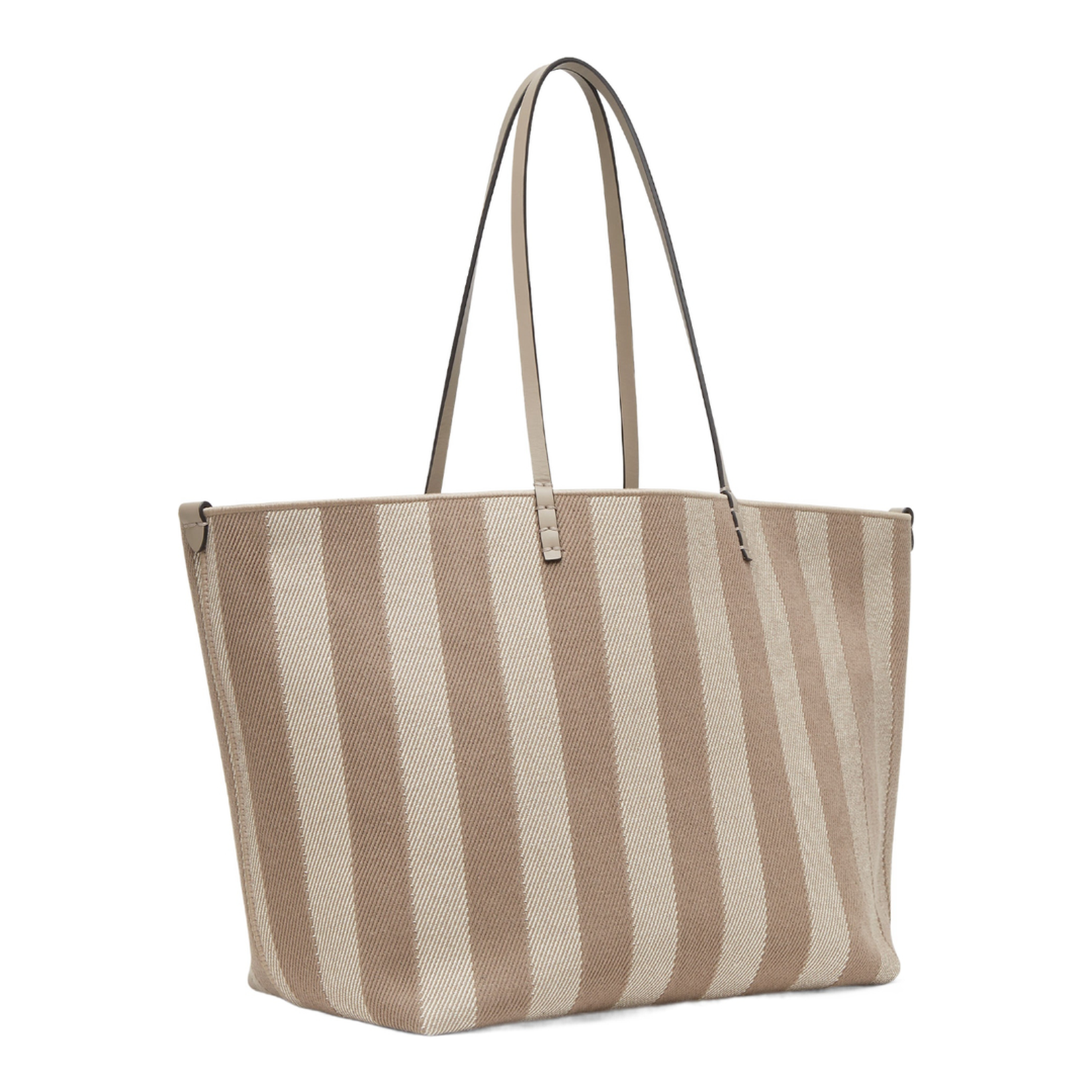 Roll Large Canvas Shopper Bags - Beige