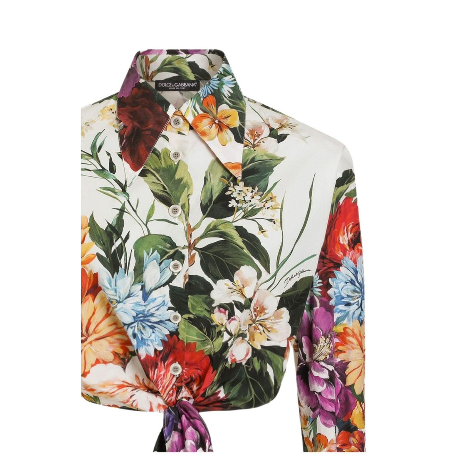 Floral Print Poplin Shirt