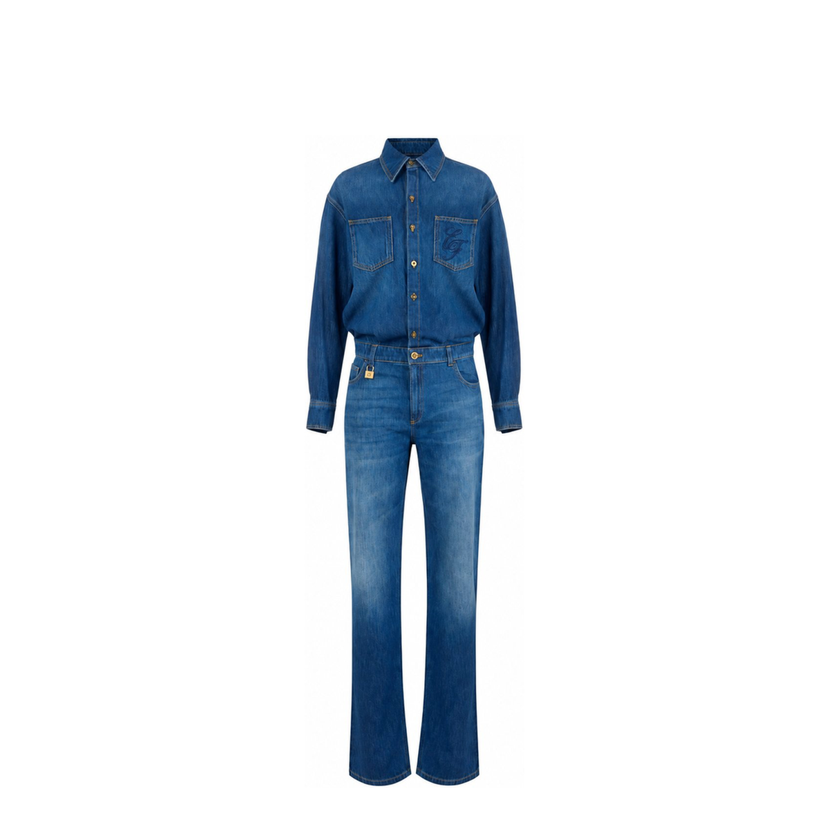 MAYFEYR - Elisabetta Franchi - Suit Blue Vintage S Size 38 - TJ01D66E2139