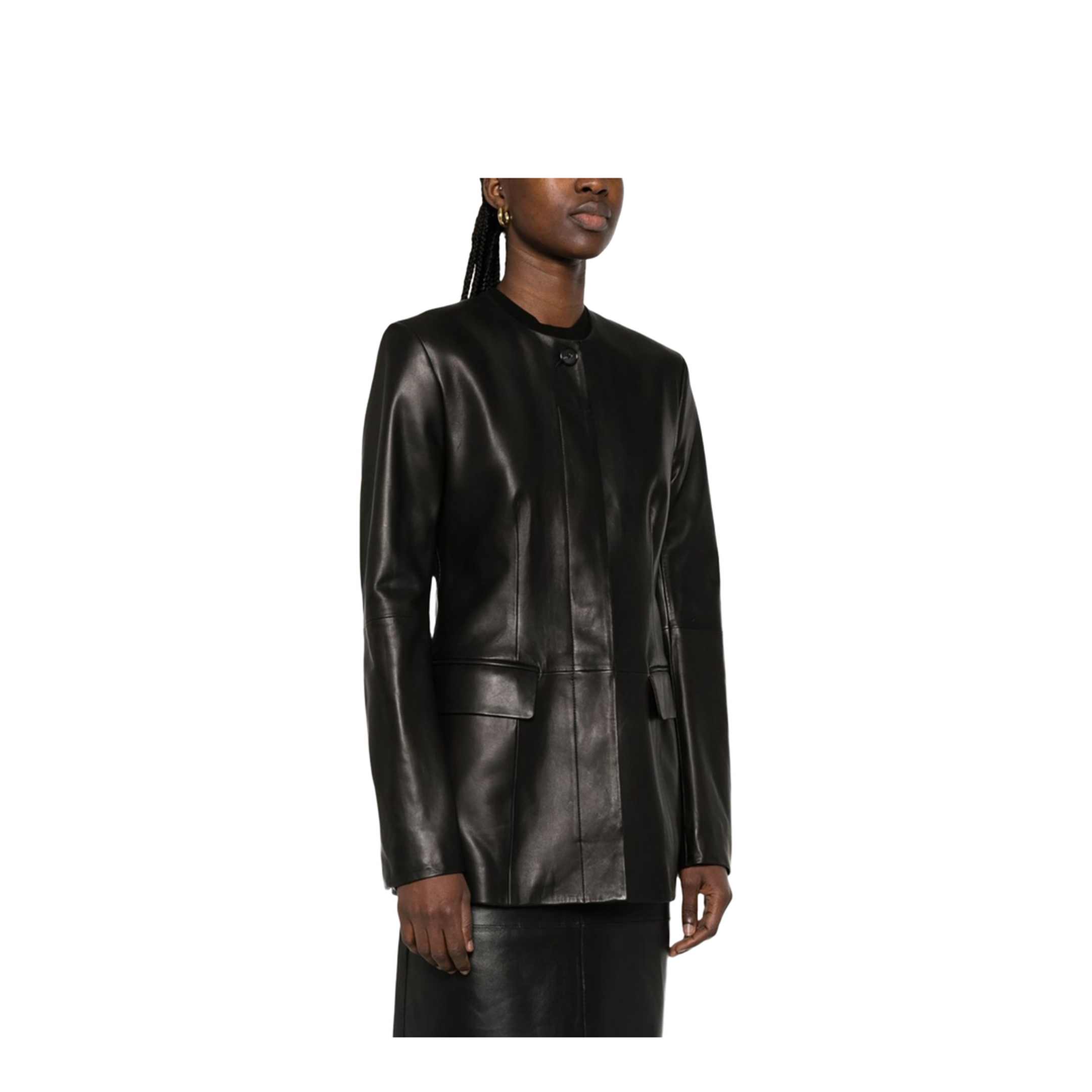 MAYFEYR - Toteme - Leather Jacket - 252WRO0192LE0127BLACK001