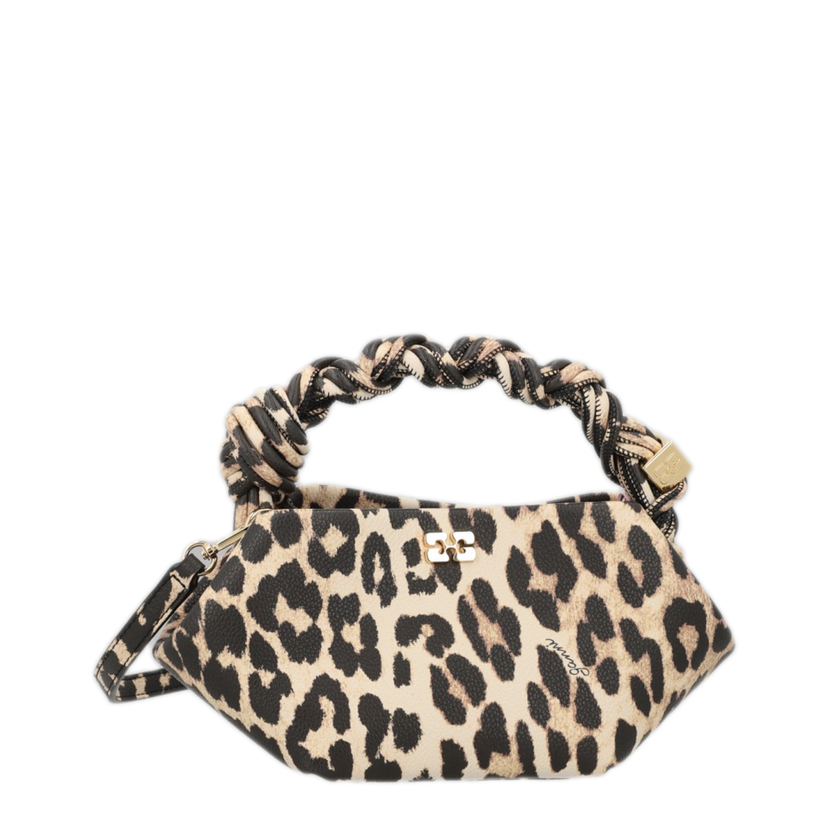 Bou Mini Faux Leather Top Handle Bag - Almond Milk