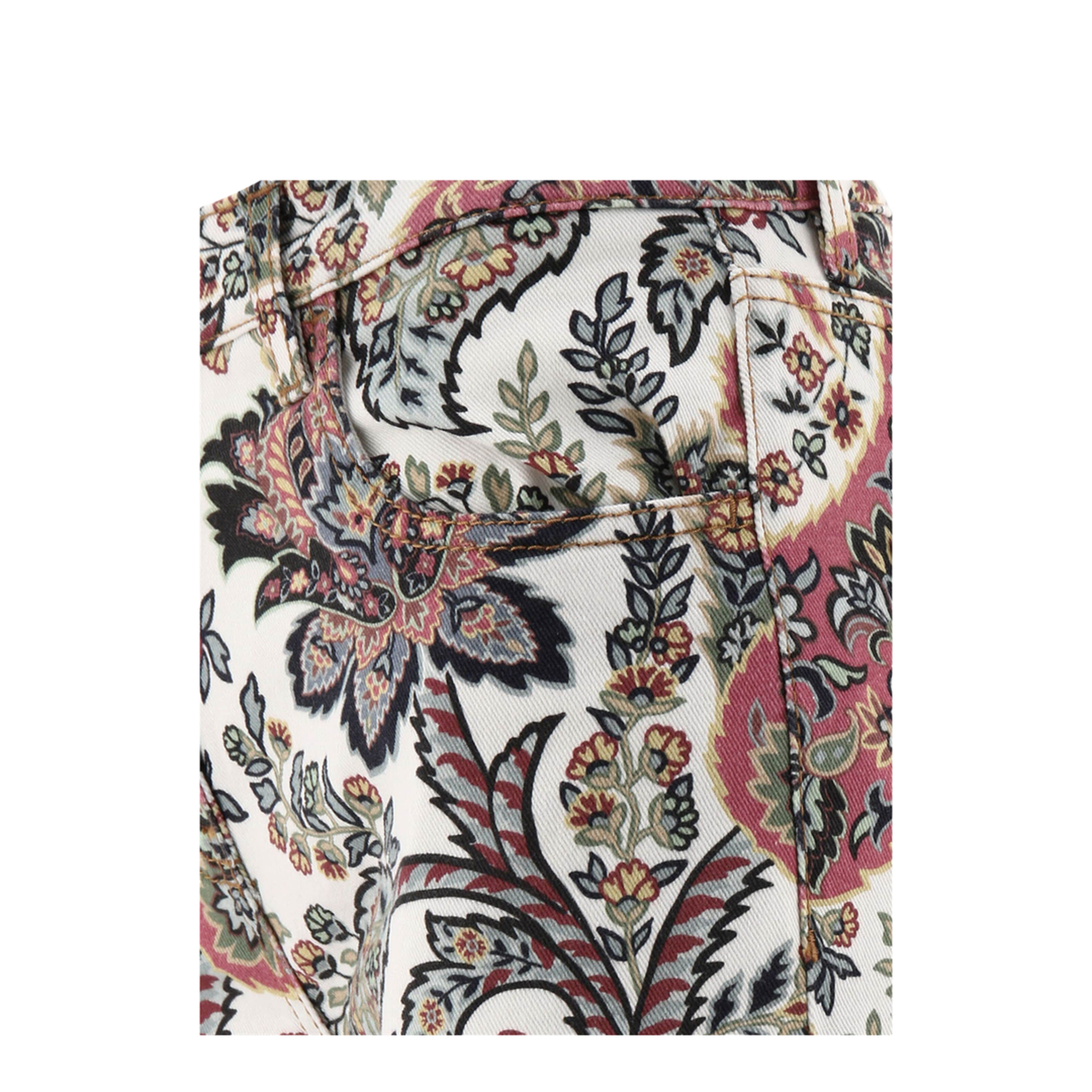 Paisley-Print Straight-Leg Jeans