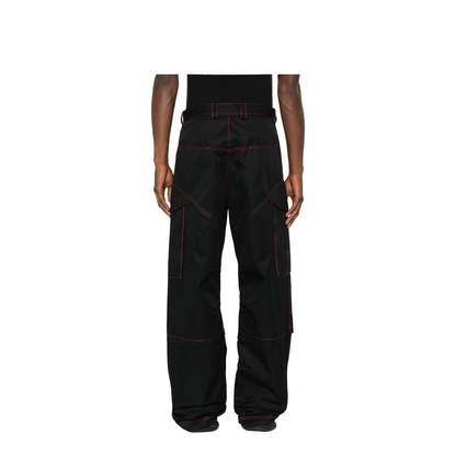 Contrast Stitches Cargo Pants