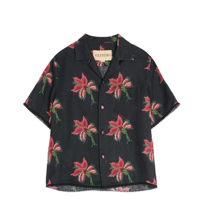 Pattern Lined Shirt - Black