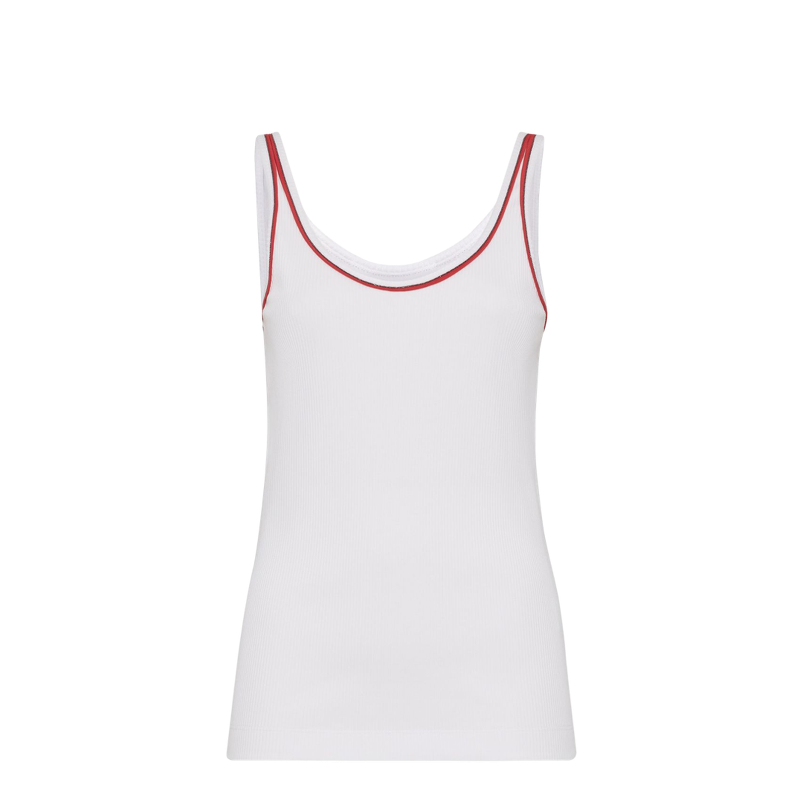 Ribbed Jersey Top in Off-White