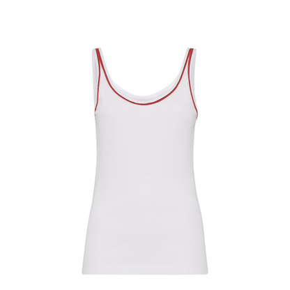 Ribbed Jersey Top in Off-White